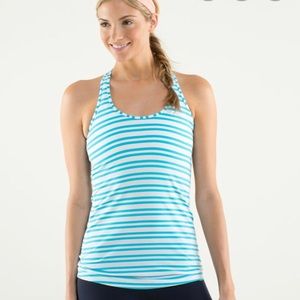 Blue & white Lululemon Racerback Tank